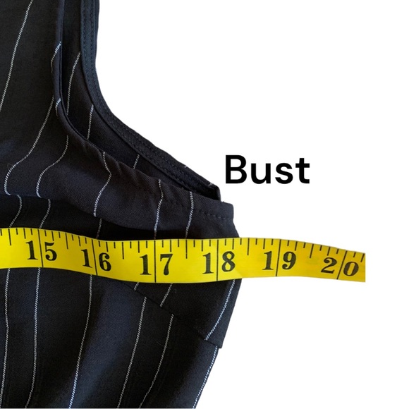 I HEART IT BLACK WHITE STRIPED SLEEVELESS V NECK JUMPSUIT PANTSUIT ROMPER S - Picture 6 of 8